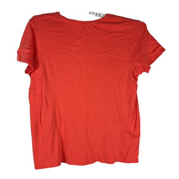 Croft and Barrow The Classic Tee Size L Red Short Sleeve Womens T-Shirt - Picture 2 of 3